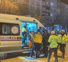 Edirne’de yaya geçidinde motosikletin çarptığı yaya ağır yaralandı