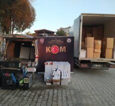 Kayseri'de kaçak sigara üretilen eve operasyon düzenlendi