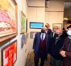 Trabzonlu 80 yaşındaki ressam eserlerini sanatseverlerle buluşturdu