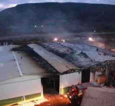 GÜNCELLEME –  Amasya'da sunta fabrikasında çıkan yangın söndürüldü