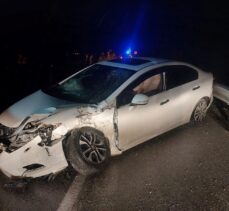 Çorum'da iki otomobilin çarpışması sonucu 6 kişi yaralandı