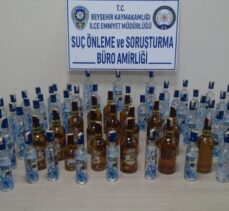Konya'da 132 şişe sahte içki ele geçirildi