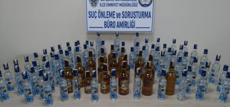 Konya'da 132 şişe sahte içki ele geçirildi