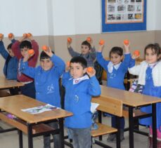 Aydın'da öğrenciler, okul bahçesinde yetiştirdikleri meyveleri Sarıkamışlı çocuklara gönderdi
