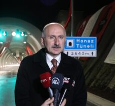 Bakan Karaismailoğlu, Honaz Tüneli'nde incelemelerde bulundu: