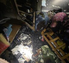 Hatay'da apartmanda çıkan yangında üst katlarda mahsur kalan 9 kişi kurtarıldı