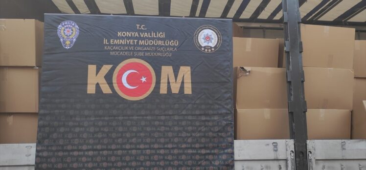 Konya'da 4 milyon 375 bin doldurulmuş makaron ele geçirildi