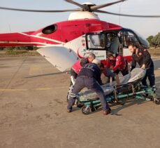 Trabzon'da geçen yıl ambulans helikopterle 298 hasta nakledildi