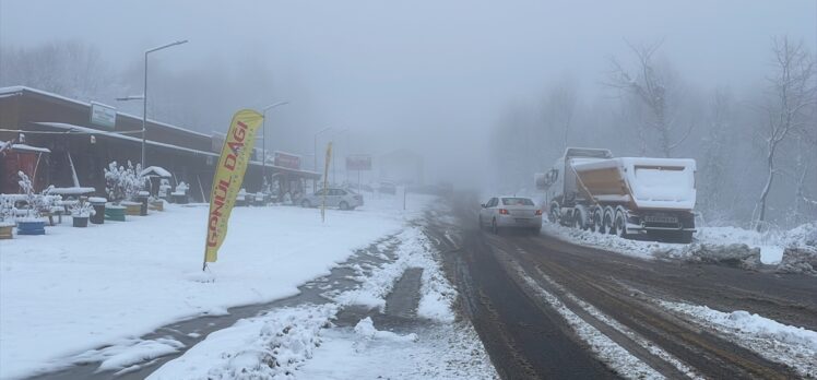 Zonguldak'ta kar ve sis ulaşımı olumsuz etkiledi