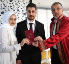 Depremzede çiftin nikahı Nevşehir'deki KYK yurdunda kıyıldı
