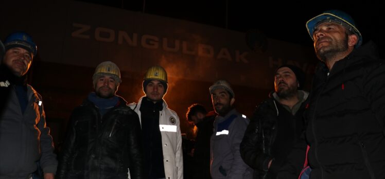 Enkaz altında kalanlara umut olan Zonguldaklı madencilerden bazıları kente döndü