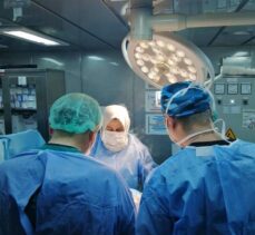 Hastaneye dönüştürülen TCG Bayraktar gemisinde sağlık hizmeti devam ediyor