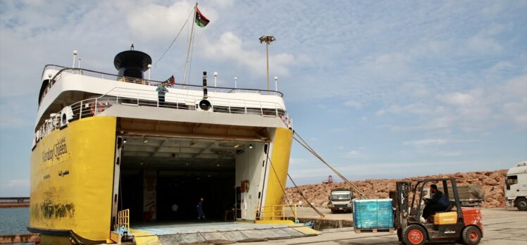Libya'nın Misrata kentinden Türkiye'ye 12 tır insani yardım