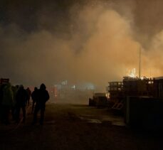 GÜNCELLEME – Tekirdağ'da tahta palet fabrikasında çıkan yangın söndürüldü