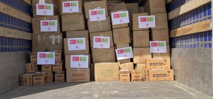 Türkmenistan'da Türkiye'deki depremzedeler için yardımlar sürüyor