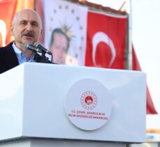 Ulaştırma ve Altyapı Bakanı Karaismailoğlu, Adıyaman'daki toplu temel atma töreninde konuştu: