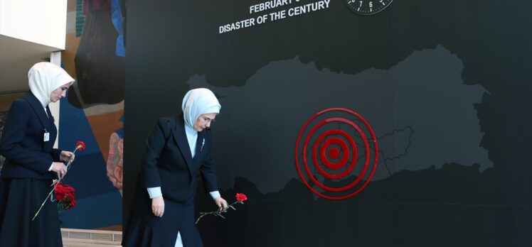 Emine Erdoğan ve Guterres, BM'de depremler için kurulan “Anma Köşesi”ni ziyaret etti
