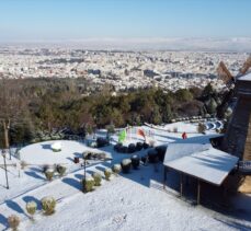 Eskişehir'in karlı manzaraları dronla görüntülendi