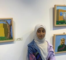 Ürdün'de Filistinli mülteci çocuklardan resim sergisi