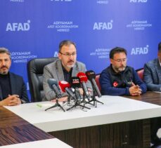Bakan Kasapoğlu, Adıyaman'da Afet Koordinasyon Merkezi'nde konuştu: