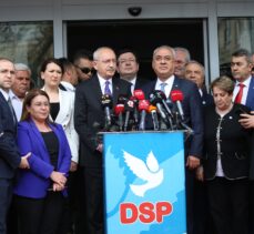 CHP Genel Başkanı Kılıçdaroğlu, DSP Genel Başkanı Aksakal'ı ziyaret etti