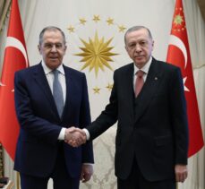 Cumhurbaşkanı Erdoğan, Rusya Dışişleri Bakanı Lavrov'u kabul etti