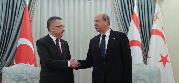 Cumhurbaşkanı Yardımcısı Oktay, KKTC Cumhurbaşkanı Tatar'a yaptığı ziyarette konuştu: