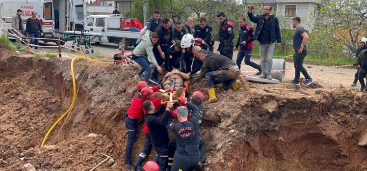 Kocaeli'de inşaat alanında göçük altında kalan işçi kurtarıldı