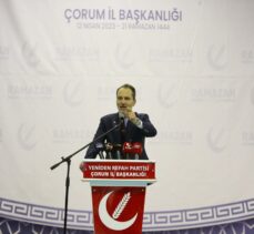 Yeniden Refah Partisi Genel Başkanı Fatih Erbakan, Çorum'da partilileriyle buluştu: