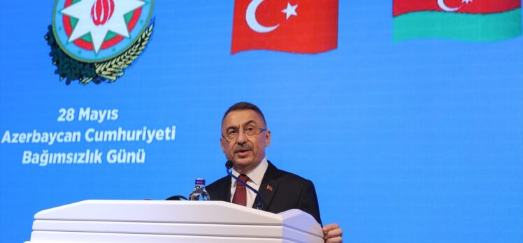 Cumhurbaşkanı Yardımcısı Oktay, Azerbaycan Milli Günü resepsiyonunda konuştu: