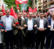 Kocaeli'de Cumhur İttifakı'na üye partilerin temsilcilerinden destek yürüyüşü