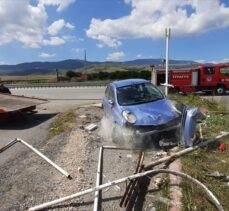 Amasya’da takla atan otomobildeki 4 kişi yaralandı