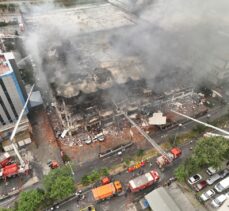 GÜNCELLEME – Başakşehir'de fabrikada çıkan yangını söndürme çalışmaları 44. saatinde