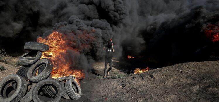 İsrail güçlerinin Batı Şeria'da 5 Filistinliyi öldürmesi Gazze'de protesto edildi