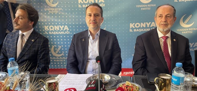 Yeniden Refah Partisi Genel Başkanı Erbakan, Konya'da konuştu: