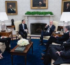 ABD Başkanı Biden ile İsrail Cumhurbaşkanı Herzog, Beyaz Saray'da bir araya geldi