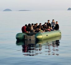 Bodrum açıklarında Yunanistan unsurlarınca geri itilen 27 düzensiz göçmen kurtarıldı