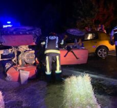 Denizli'de traktör ile otomobilin çarpıştığı kazada 1 kişi öldü, 2 kişi yaralandı
