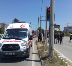 Samsun'da 5 aracın karıştığı zincirleme kazada 8 kişi yaralandı