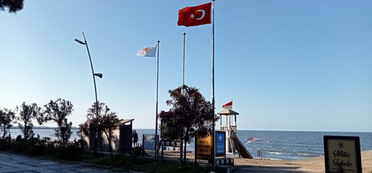 Samsun'daki Miliç Plajı ziyaretçilerine yeşil ile maviyi bir arada sunuyor