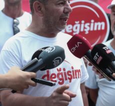 Tanju Özcan, 5. günde yürüyüşüne “Ankara İl Sınırı” tabelası önünden başladı