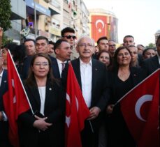 CHP Genel Başkanı Kılıçdaroğlu, Aydın'da kortej yürüyüşüne katıldı