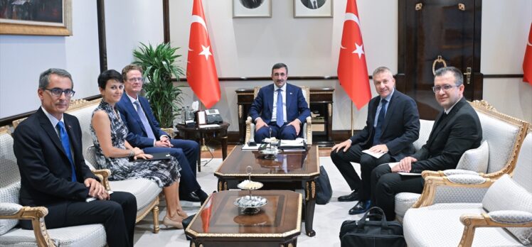 Cumhurbaşkanı Yardımcısı Yılmaz, AB Türkiye Delegasyonu Başkanı Büyükelçi Meyer-Landrut'u kabul etti: