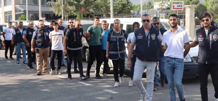 Denizli'de market sahibi kadının öldürülmesiyle ilgili 7 şüpheli adliyeye sevk edildi