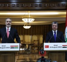 Dışişleri Bakanı Fidan, IKBY Başbakanı Barzani ile basın toplantısında konuştu: