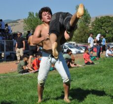 Gümüşhacıköy'de düzenlenen karakucak güreşlerinde Erhan Yaylacı başpehlivan oldu