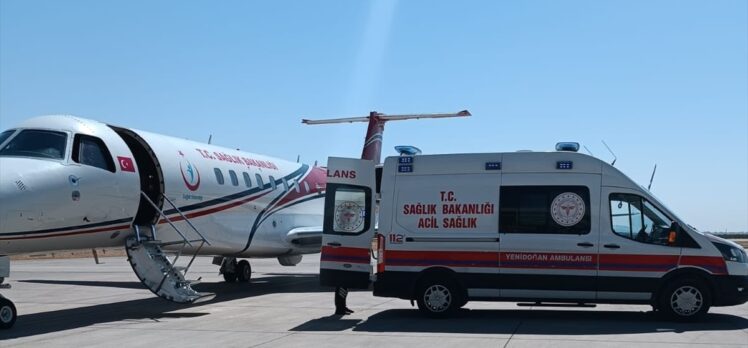 Mardin'de 3 günlük Gülistan bebek ambulans uçakla İstanbul'a sevk edildi