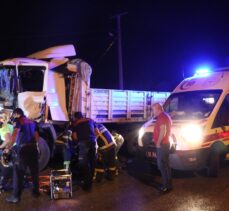 Burdur'da iki tırın çarpışması sonucu 1 kişi yaralandı