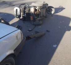 Burdur'da otomobille çarpışan elektrikli motosikletin sürücüsü ağır yaralandı