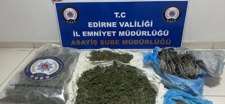 Edirne'de evinde uyuşturucu madde bulunan kişi tutuklandı
